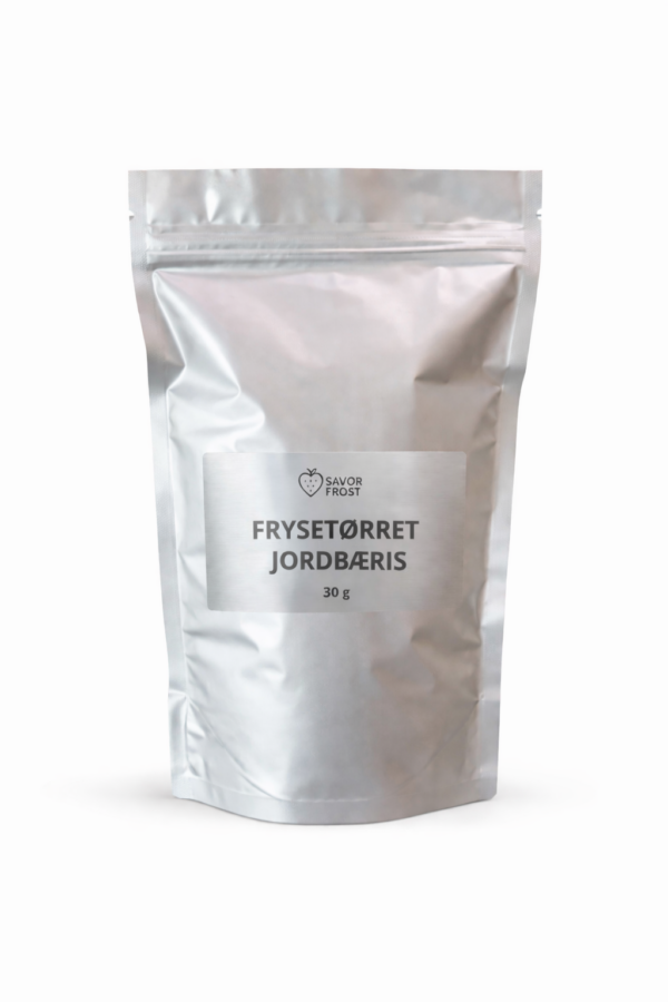 Frysetørret jordbæris – 30 g