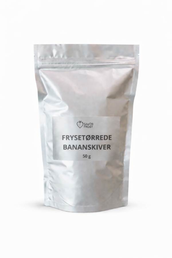 Frysetørrede bananskiver – 50 g